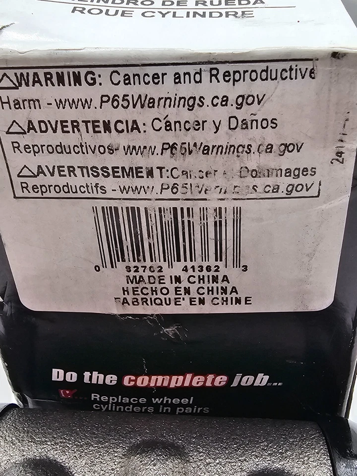 Cilindro de rueda de freno de tambor Dorman W59241 para Mercury Cougar 1968 Foto 2 de 4