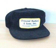 Vintage Corduroy Trucker Cap Hat Ormond Bushey Boston Yellow Mesh Snapback 80s