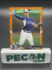 2018 Bowman Chrome Sean Guilbe True Orange Refractor /25 - San Diego Padres