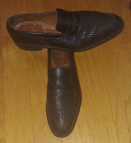 ALLEN EDMONDS CARLSBAD MEN'S BLACK LEATHER PENNY LOAFERS SIZE 9.5 D MADE IN USA - Picture 8 of 17