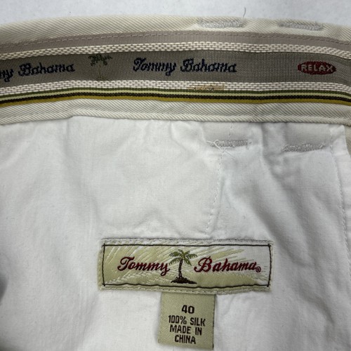 Tommy Bahama Mens Size 40 Silk Shorts Chino Khaki - Picture 8 of 8