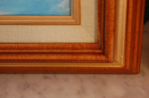 FRAMED ORIGINAL OIL PAINTING MAYA AZTEC MESOAMERICAN POK-A-TOK BALL PLAYER - Picture 5 of 23