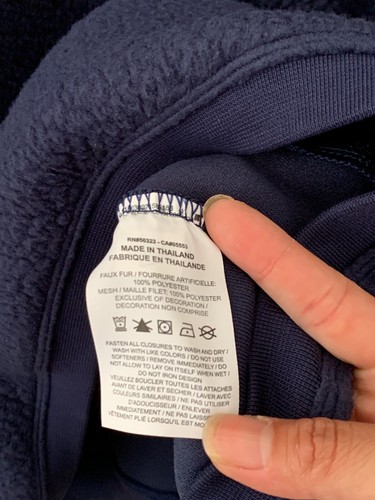 Nike Men's Sz L Fleece Sherpa Winterized Sweatshirt Pullover Blue FB8378-410 - Picture 8 of 10