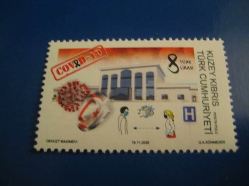 2020 Turkish Cyprus Stamp on Social Distancing & Global Pandemic - MNH - Bild 2 von 3