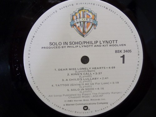 PHILIP LYNOTT 'solo in soho' '80 wb / nm - Picture 2 of 3