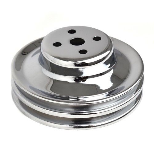 Water Pump Pulley 2-Groove 5-13/16" dia. Chrome 1965-1969 Fairlane - Bild 1 von 4