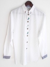 Ladies' costume blouse white with embroidery size 36 by Birkhahn costume