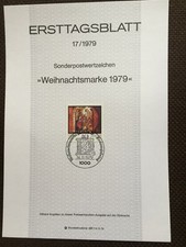 Ersttagsblatt ETB Berlin;17/1979  "Weihnachtsmarke 1979"