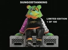 JP Money Bear by King Saladeen Rare Plastic Art Sculpture 1 of 100 Made