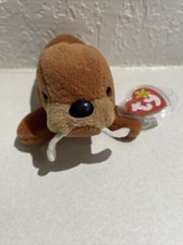 TY Beanie Baby Tusk the Walrus PVC Pellets w/Errors & Case