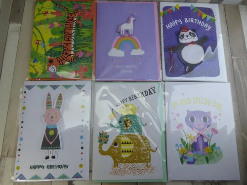 Box of 20 Hand Crafted Unique Unisex Boy Girl Children's Kid's Birthday Cards - Picture 3 of 7