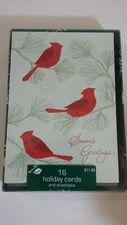 Image Arts Season's Greetings Cardinals 15 Christmas Cards Lot