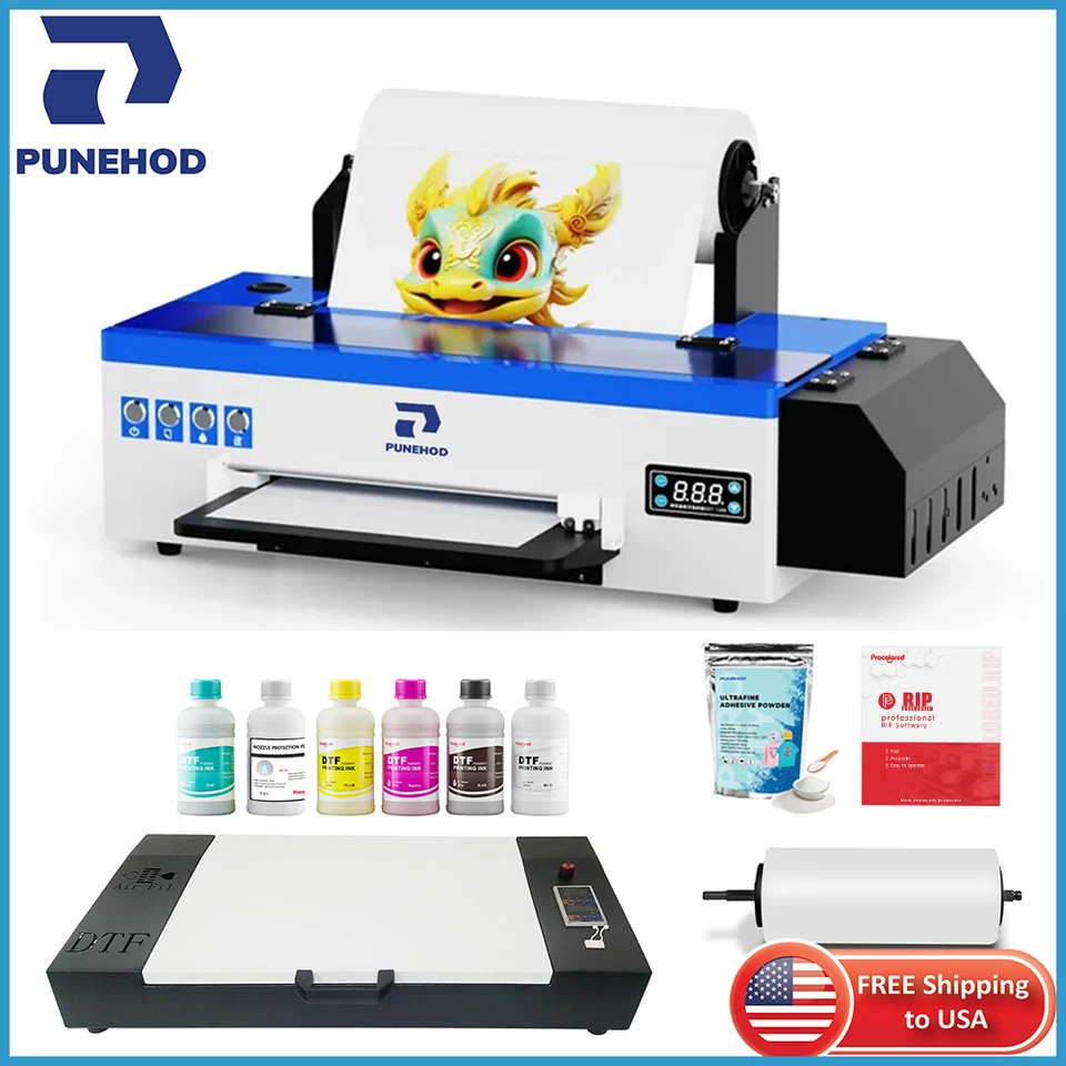 PUNEHOD 13" L1800 DTF Printer A3 T-shirt Transfer Printher Or w/Oven w/Printhead - Image 2 of 4