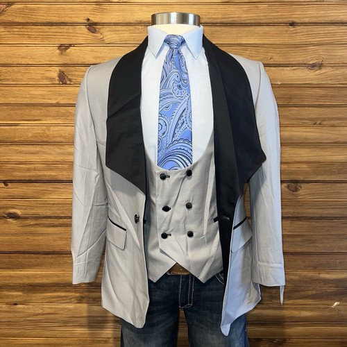 Giacca da pranzo uomo Miguel Wilson gilet smoking blazer cappotto sportivo casual 46R NUOVO - Foto 2 di 12