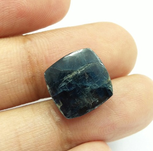 12.31 Ct Natural Amazing Deep Blue Kyanite Cushion Cabochon Finest Qualiy Gems - Picture 11 of 11