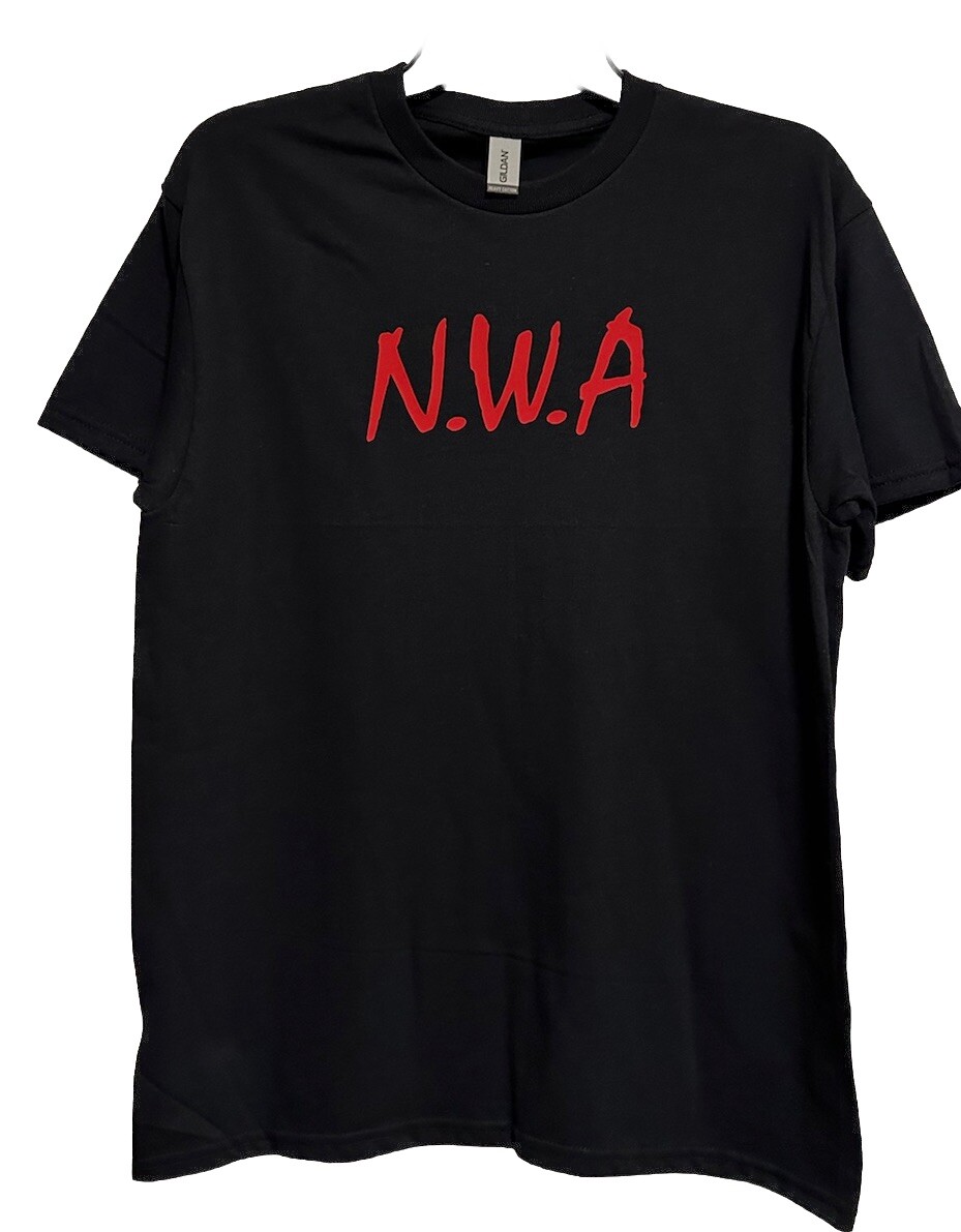 ALTRA T shirt nuova personalizzata Iron On N.W.A. Rap Hip Hop Rosso e Nero Adulto Taglia S M L XL