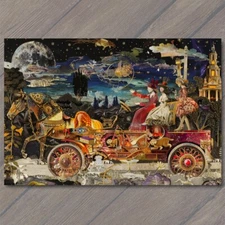 Art Print Collage Super Unusual Strange Weird Wild Tableaus Layered Fanciful Fun