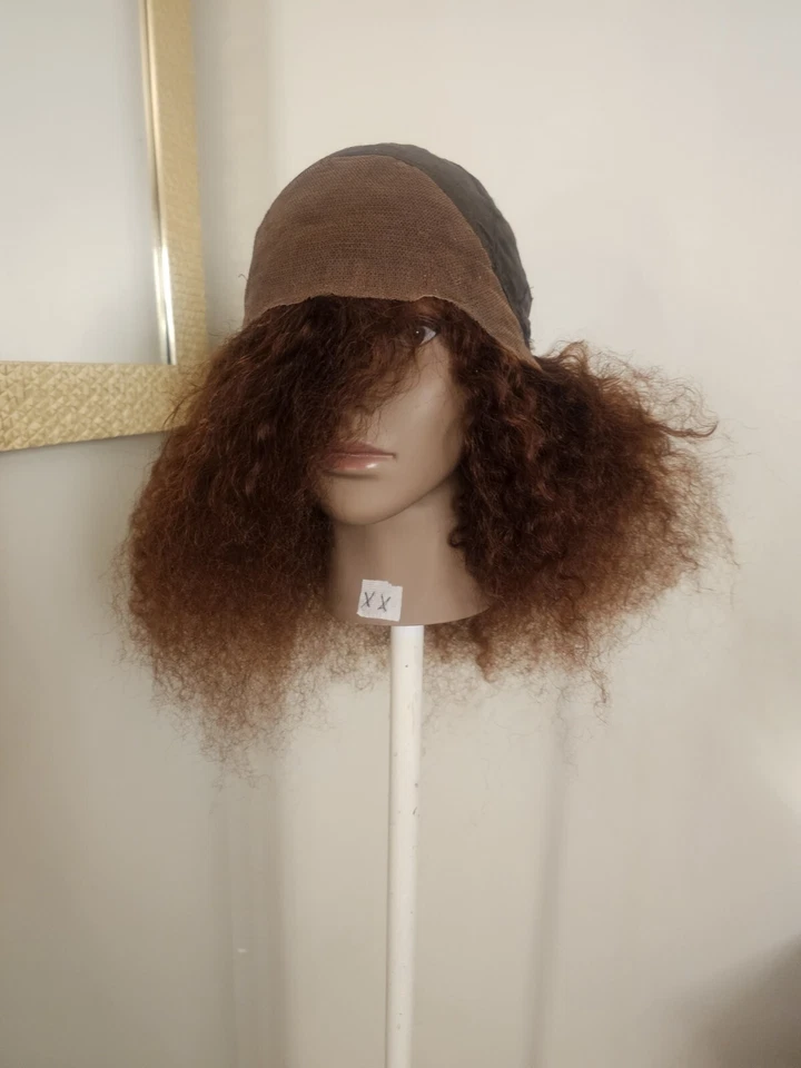 High Quality regular Top Chocolate Brown 18" curly 150% Virgin Human Hair  Wig  - Image 4 of 4