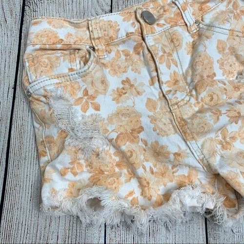 Pantalones Cortos de Jean Floral Melocotón Envejecido Tinta Zafiro Talla 1 - Imagen 3 de 7