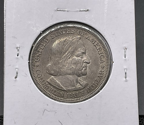1893 Columbian Expo Half Dollar 50c 90% Silver Commemorative - Picture 2 of 2