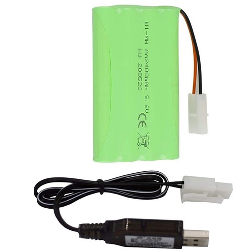 9.6V 2400mAh Ni-MH Rechargeable Battery Pack With USB Charger for RC Truck Cars - Picture 18 of 19