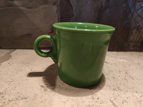 FiestaWare Green O Ring Handle  Coffee Cup Mug Homer Laughlin HLC Made in USA