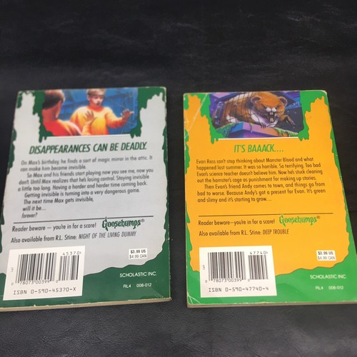 12 Vintage Goosebumps Books R.L. Stine- Apple Fiction-Read Description - Imagen 10 de 23