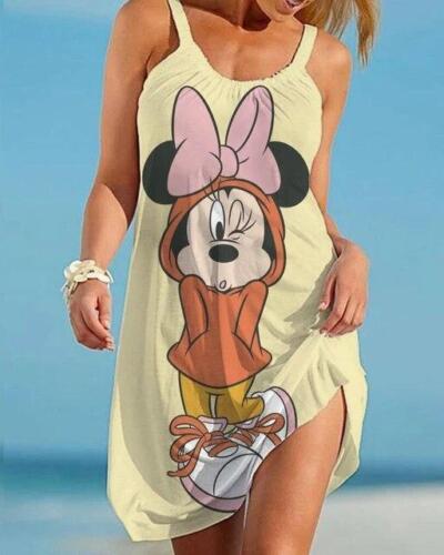 Women Dresses Sleeveless Summer Beach Loose Midi Sun Dresses - Picture 18 of 18
