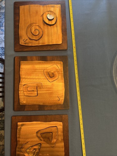 Jason Mernick Extreme Artist, California Copper Colored Metal Art 3-D, 3-set