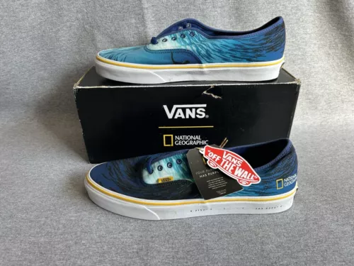 Vans X National Geographic Ocean Authentic Sneaker Size 12 , BRAND NEW W BOX