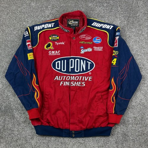 Vintage Chase Authentics Jeff Gordon Jacket XL Flame Sleeve Dupont Racing NASCAR