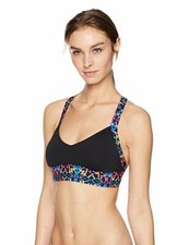 TYR Women's Carnivale Isla Top, Black/Multicolor, Medium
