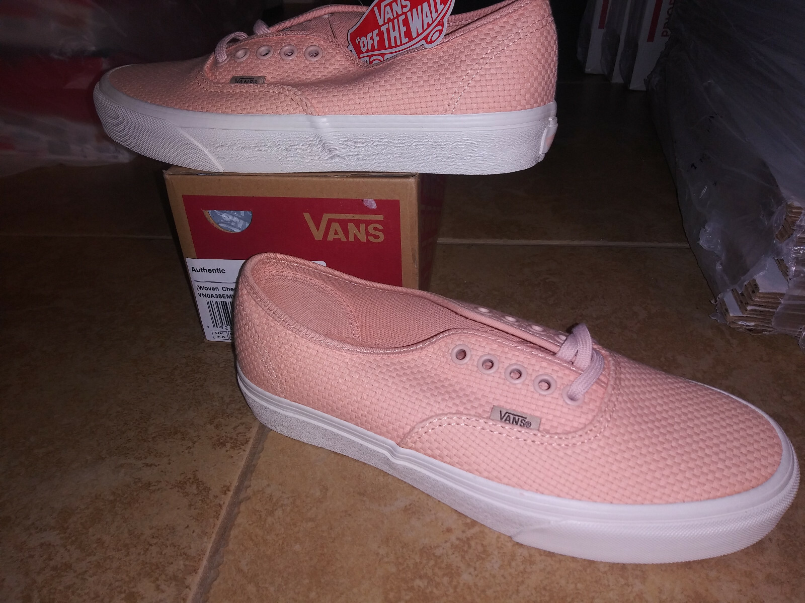 vans authentic woven check