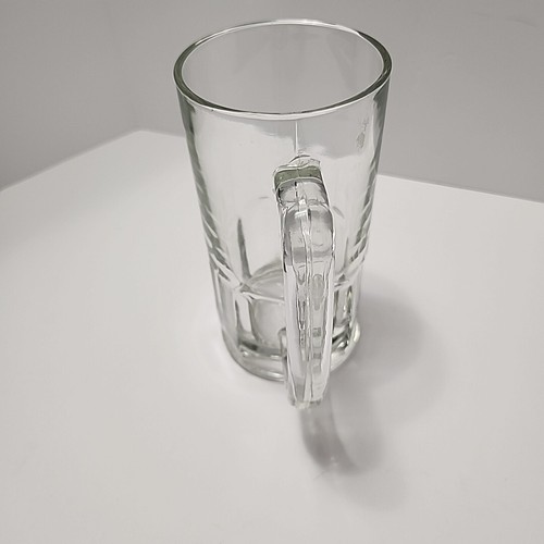 Vintage - 32oz Beer Stein, 8" Heavy Clear Glass Mug, Panelled Base - Imagen 3 de 10