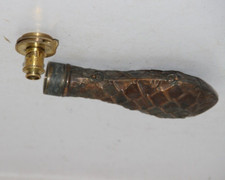 Antique Copper Gun Powder Flask Applicator Storage Collectible
