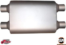 Jones Full Boar Flow Deflector Muffler 2.25 Dual Inlet Outlet Fits 2.25 Pipe