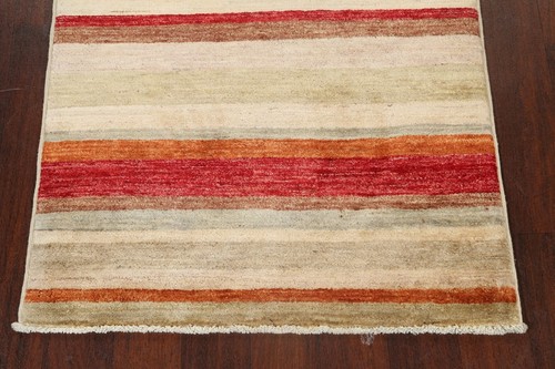 Trendy Gabbeh Kashkoli Striped Wool Modern Accent Rug 3x5 ft - Picture 8 of 17