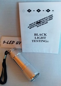 UV-Leak-Detector-for-A-C-Automotive-Fluid-amp-gas-9-LED-Long-Wave-Black-Light-NEW