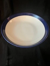 Over and Back Italy Pasta Serving Bowl Platter Wide Blue Stripe on Rim Italy