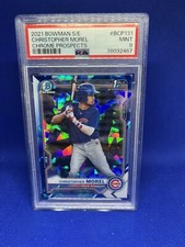 Christopher Morel 2021 Bowman Sapphire Edition 1st Bowman Chrome PSA 9 MINT Cubs