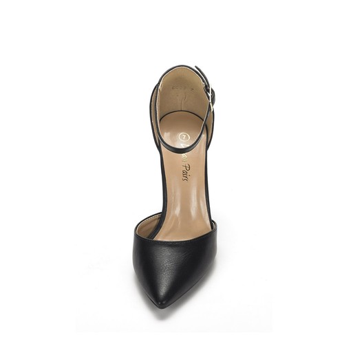 Women Wedding Pumps Ankle Strap Pointed High Chunky Heel Pump Dress Shoes - Picture 6 of 31