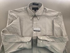CROFT  BARROW NWT Wrinkle Resistant Button-Down Tan Cotton Poly 16  4/5
