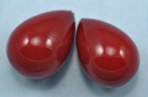 Teardrop Shell Faux Pearls Half-drilled for making Earrings or Pendants x 1pair - Picture 14 of 14