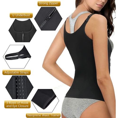 Fajas Reductoras Colombianas Control Abdomen Cuerpo Modelador Cintura Entrenador Chaleco para Sudar - Imagen 3 de 19