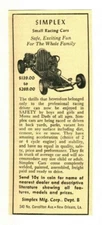 1960 Simplex Small Racing Cars Advertisement New Orleans, LA