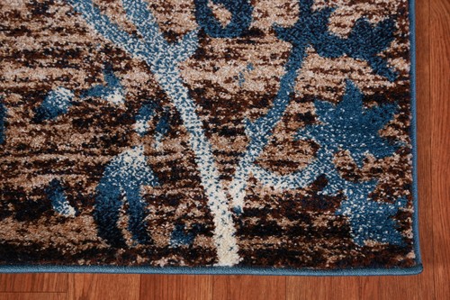 Turkish Floral Brown 4x6 ft Transitional Rug Soft Pile Carpet - Picture 5 of 11