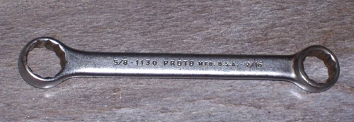 Proto 1130 Stubby Box End Wrench 5/8" 9/16" Made in U.S.A.