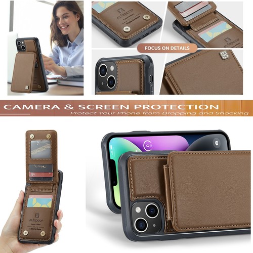 For Apple 16 /15/14/13 Pro Max Shockproof Magnetic Wallet Card Slot Leather Case - Picture 9 of 46
