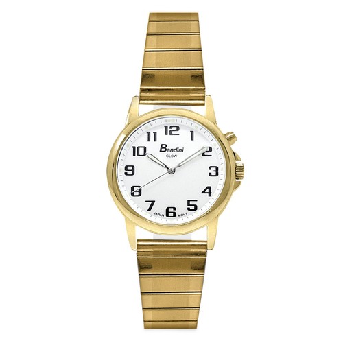 Bandini 28mm Analog Womens Easy Read Light up Glow Watch Long Metal Stretch Band - Picture 13 of 18