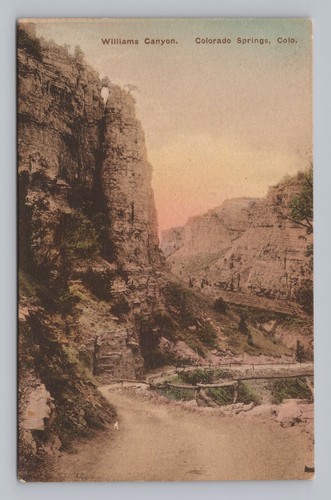Postkarte Williams Canyon Colorado Springs CO Albertype Sepia - Bild 1 von 2